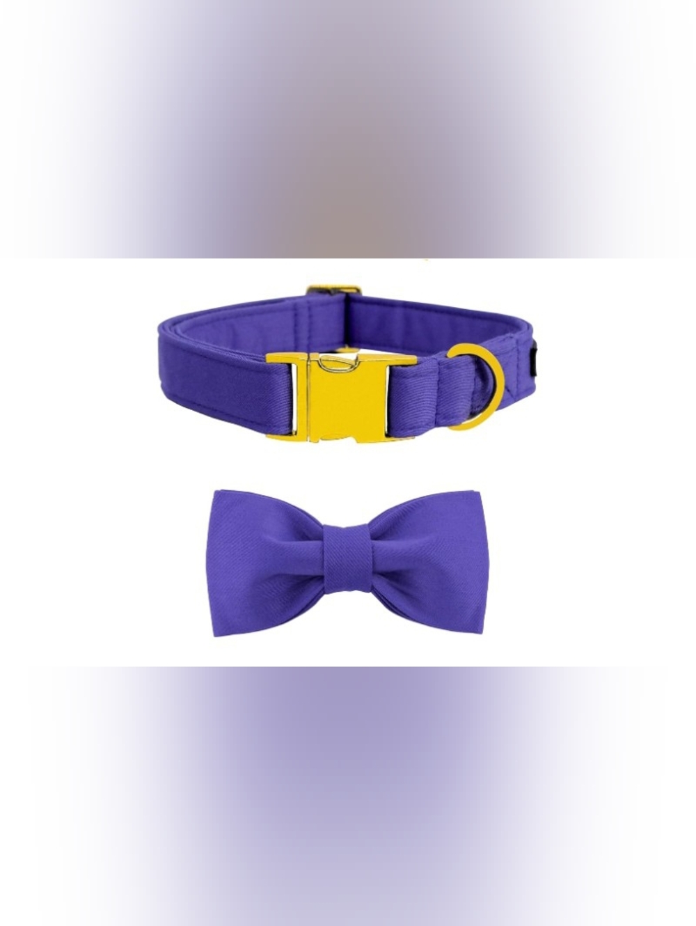 Maca Bates 🐶 Dog Purple Bow Tie Pet Collar Set SizeM